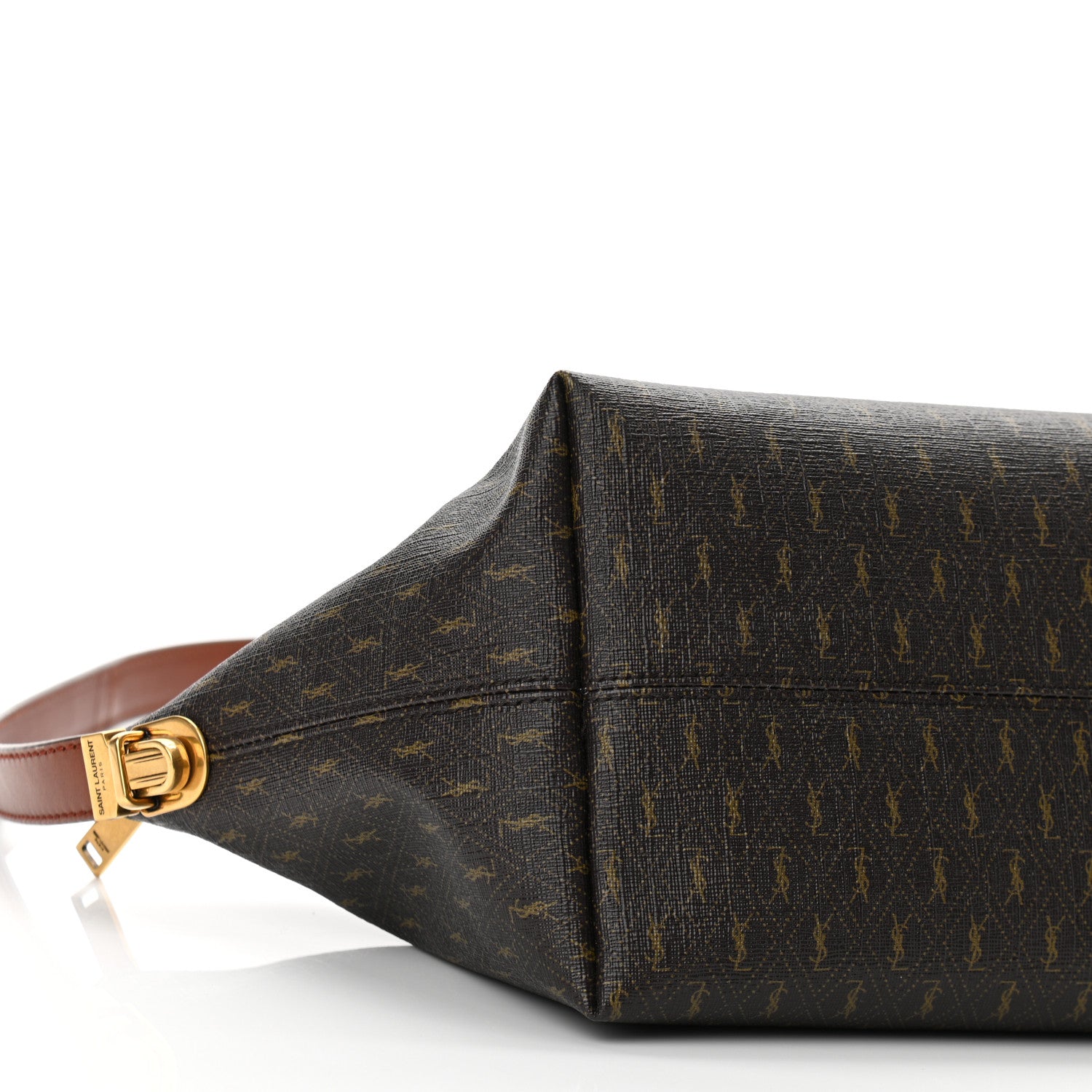 Saint Laurent Canvas Smooth Calfskin Le Monogramme Crossbody Bag Chestnut 8 of 9
