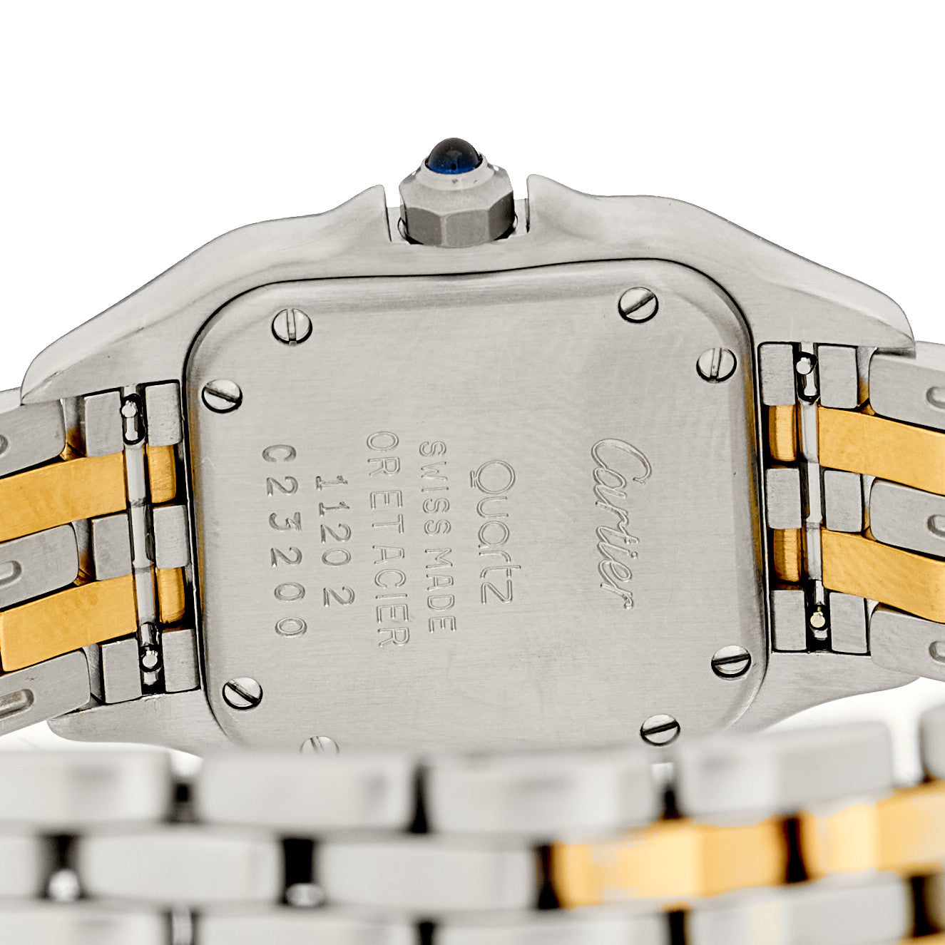 Stainless Steel 18K Yellow Gold 22mm Panthere Quartz Watch