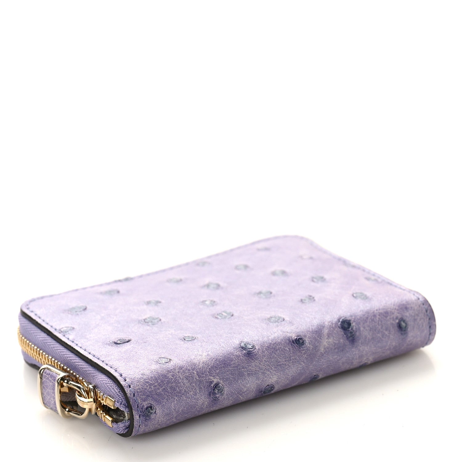 Louis Vuitton Ostrich Zippy Coin Purse Purple Purple 4 of 8