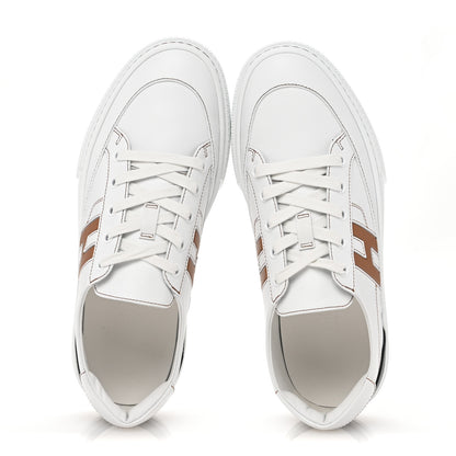 Hermes Calfskin Mens Deep Sneakers 39.5 White Naturel 2 of 12