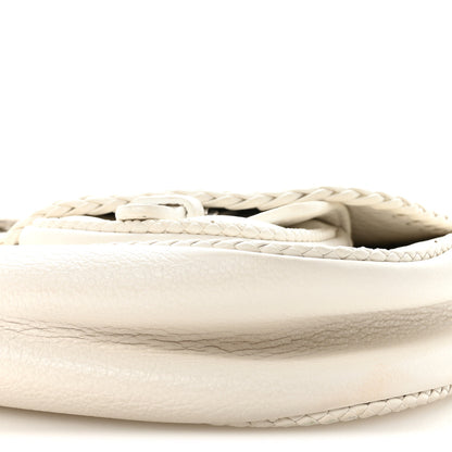 Christian Dior Calfskin Braided Gaucho Double Saddle Bag White 10 of 10