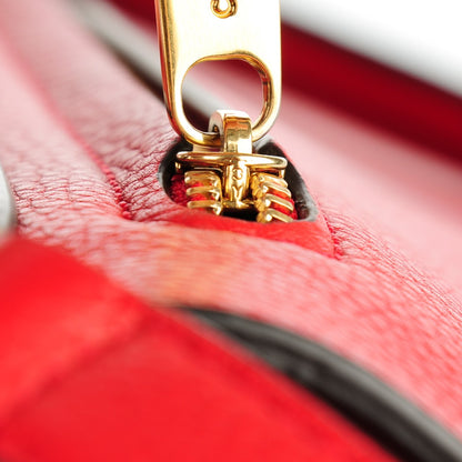 Celine Drummed Calfskin Suede Medium Trapeze Coquelicot 8 of 8