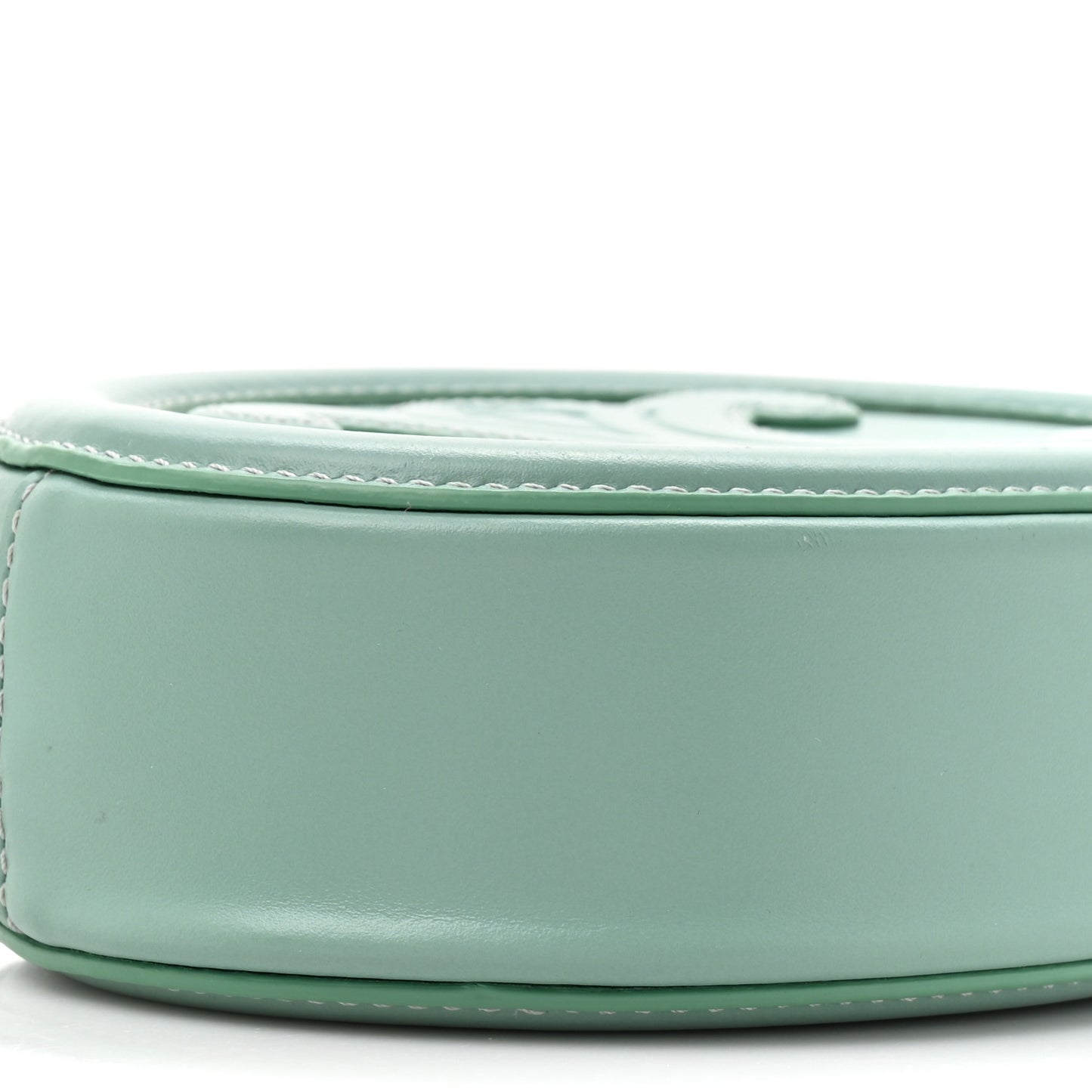 Smooth Calfskin Cuir Small Triomphe Oval Crossbody Purse Ice Mint
