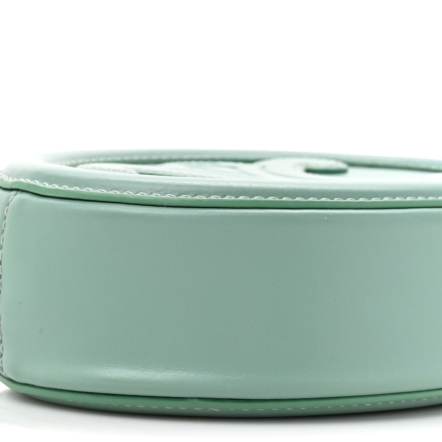 Celine Smooth Calfskin Cuir Small Triomphe Oval Crossbody Purse Ice Mint 9 of 9