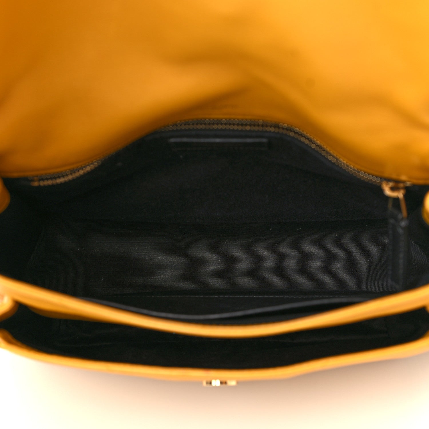 Saint Laurent Lambskin Matelasse Monogram Medium Niki Chain Satchel Yellow 5 of 14