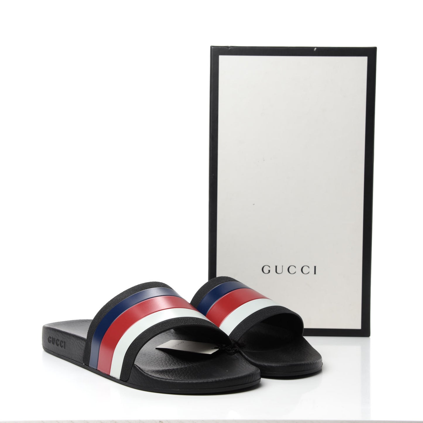 Rubber Web Mens Pool Slide Sandals 13 Black Mystic White Hibiscus Red Marine