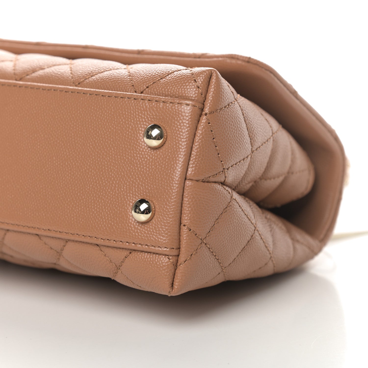 Chanel Caviar Quilted Mini Coco Handle Flap Brown 10 of 11