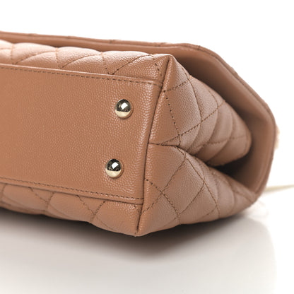 Chanel Caviar Quilted Mini Coco Handle Flap Brown 10 of 11