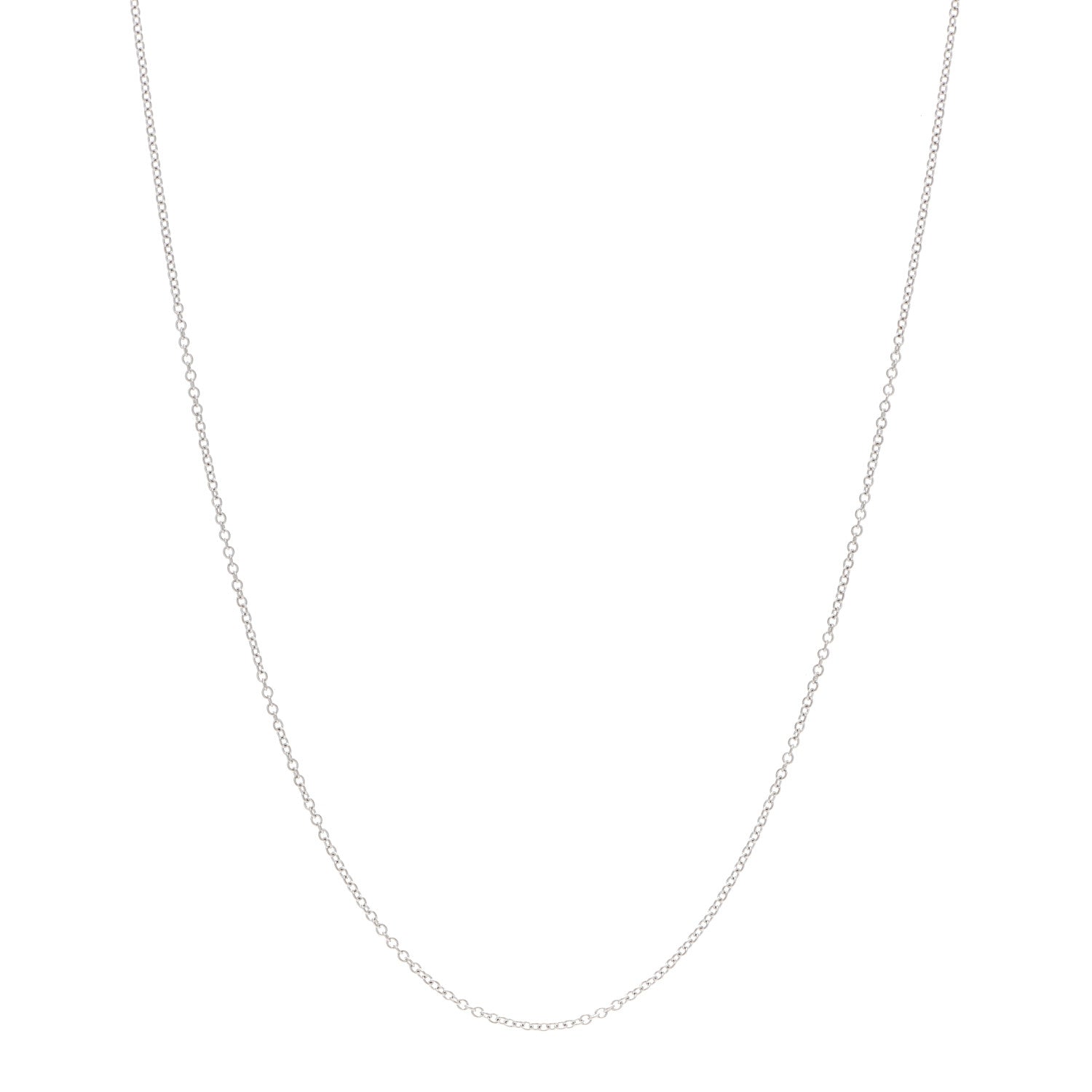 Tiffany 18K White Gold Chain Necklace 18" 1 of 5