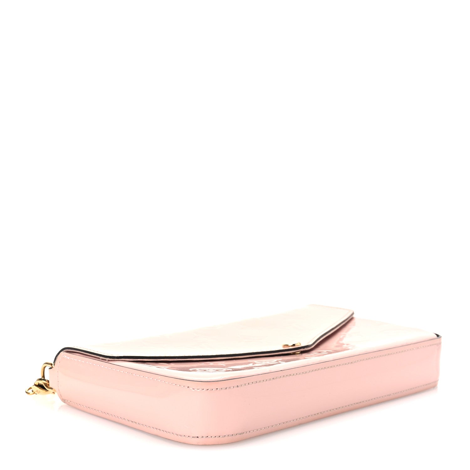 Louis Vuitton Vernis Felicie Chain Wallet Rose Ballerine 4 of 11