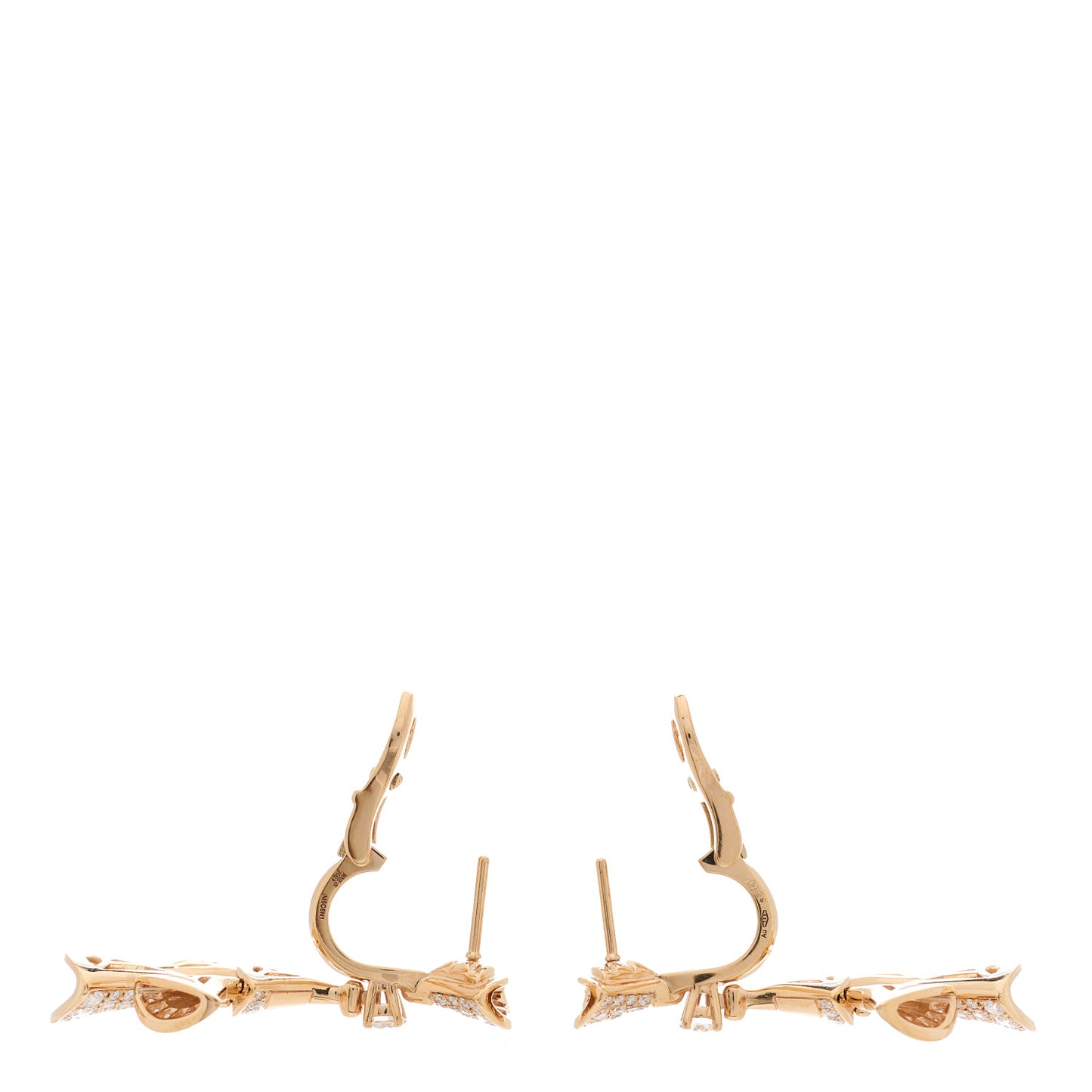 18K Rose Gold Diamond Divas' Dream Pave Drop Earrings
