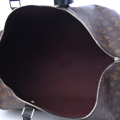 Louis Vuitton Monogram Macassar Keepall Bandouliere 55 7 of 11