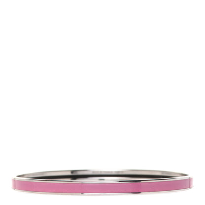 Hermes Enamel Printed Extra Narrow Printed Bracelet 70 Rose Patch 3 of 3