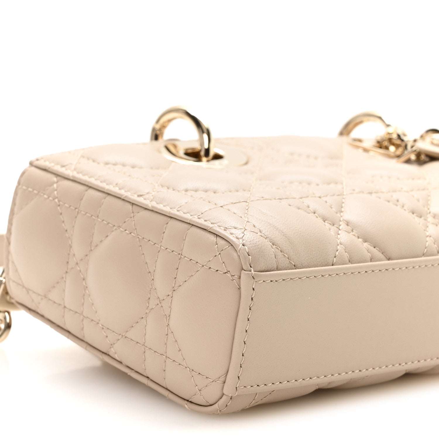 Christian Dior Lambskin Cannage Small Lady D-Joy Powder Beige 9 of 11