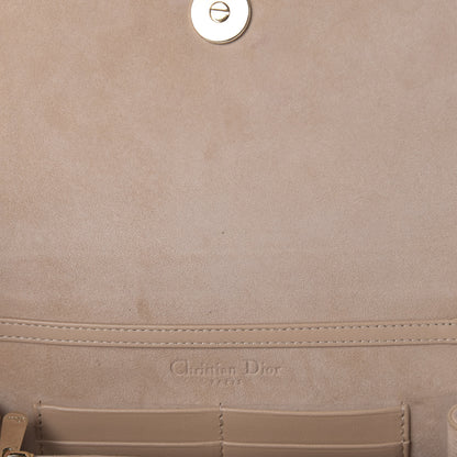 Christian Dior Grained Calfskin Diorama Wallet on Chain Pouch Nude 12 of 13