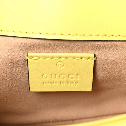 Gucci Calfskin Matelasse Super Mini GG Marmont Shoulder Bag Banana 6 of 9