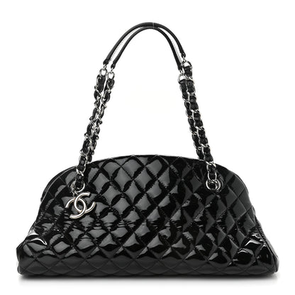 Chanel Patent Quilted Medium Just Mademoiselle Bowling Bag Black 1 of 13