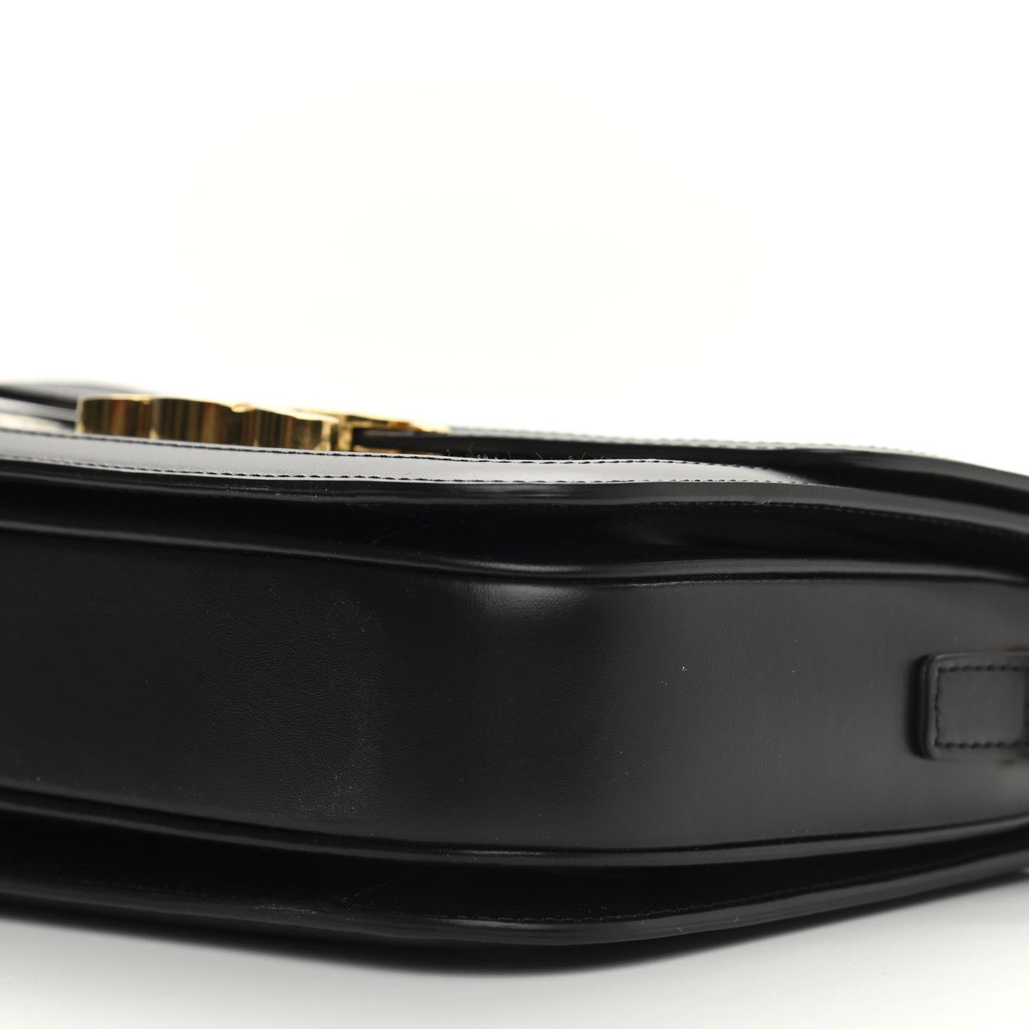 Canvas Calfskin Triomphe Embroidered Medium Triomphe Bag Black