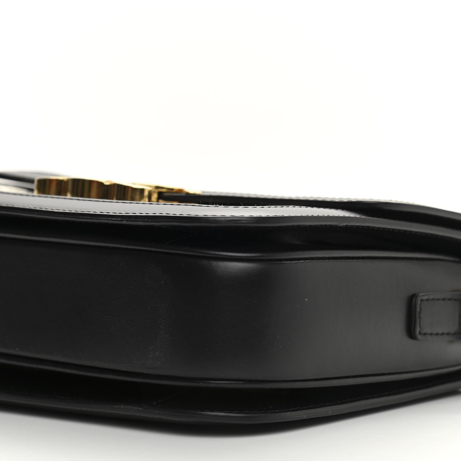 Celine Canvas Calfskin Triomphe Embroidered Medium Triomphe Bag Black 10 of 12