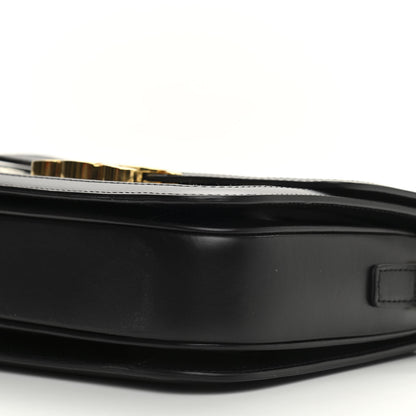 Celine Canvas Calfskin Triomphe Embroidered Medium Triomphe Bag Black 10 of 12