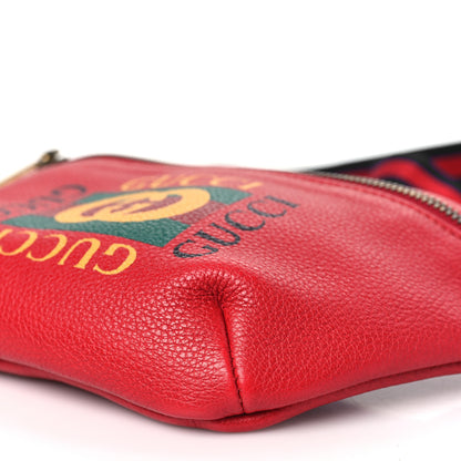 Gucci Grained Calfskin Logo Belt Bag Hibiscus Red 10 of 10