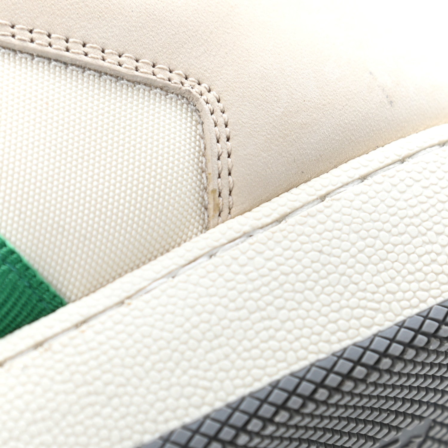 Gucci Nylon Nubuck Web Womens Screener Sneakers 38.5 Mystic White Dusty Milk 22 of 23