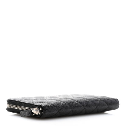 Chanel Caviar Quilted Large Gusset Zip Around Wallet Black 4 of 13