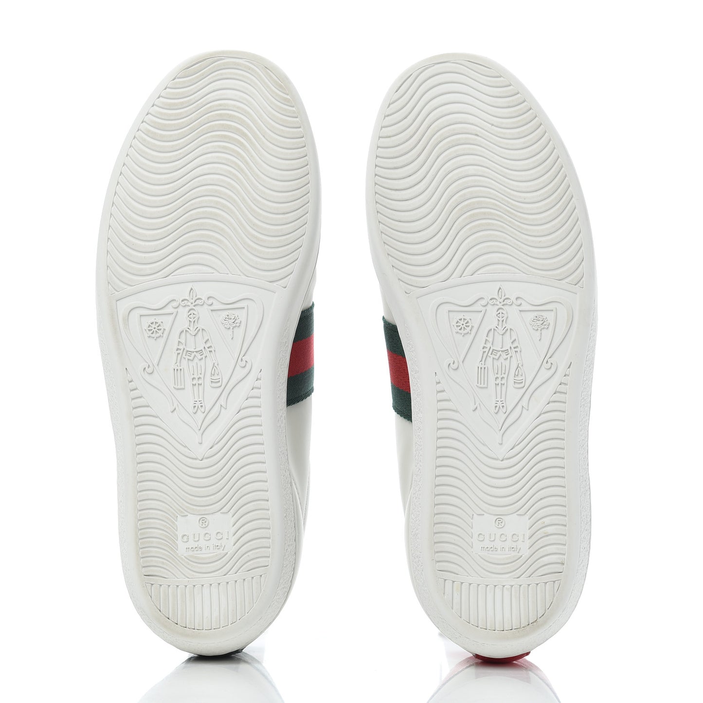 Calfskin Ayers Bee Embroidered Womens Ace Sneakers 37.5 White Green