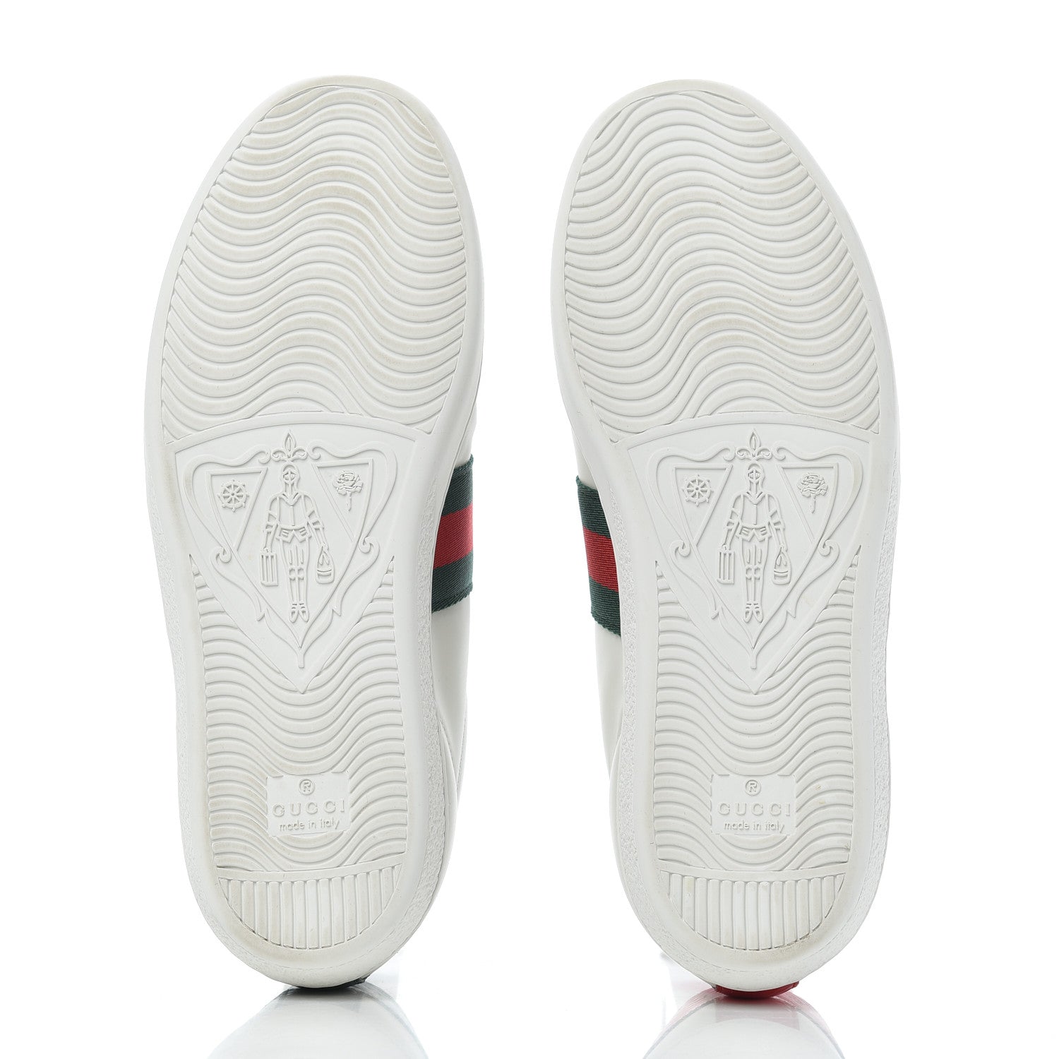 Gucci Calfskin Ayers Bee Embroidered Womens Ace Sneakers 37.5 White Green 5 of 18