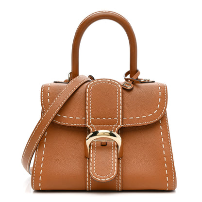 Delvaux Grained Rodeo Calfskin Surpique Mini Brillant Satchel Vegetal Ivory 1 of 11