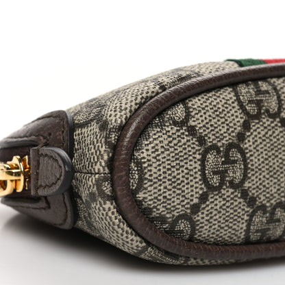 Gucci GG Supreme Monogram Web Ophidia Dome Key Pouch Beige New Acero 9 of 11