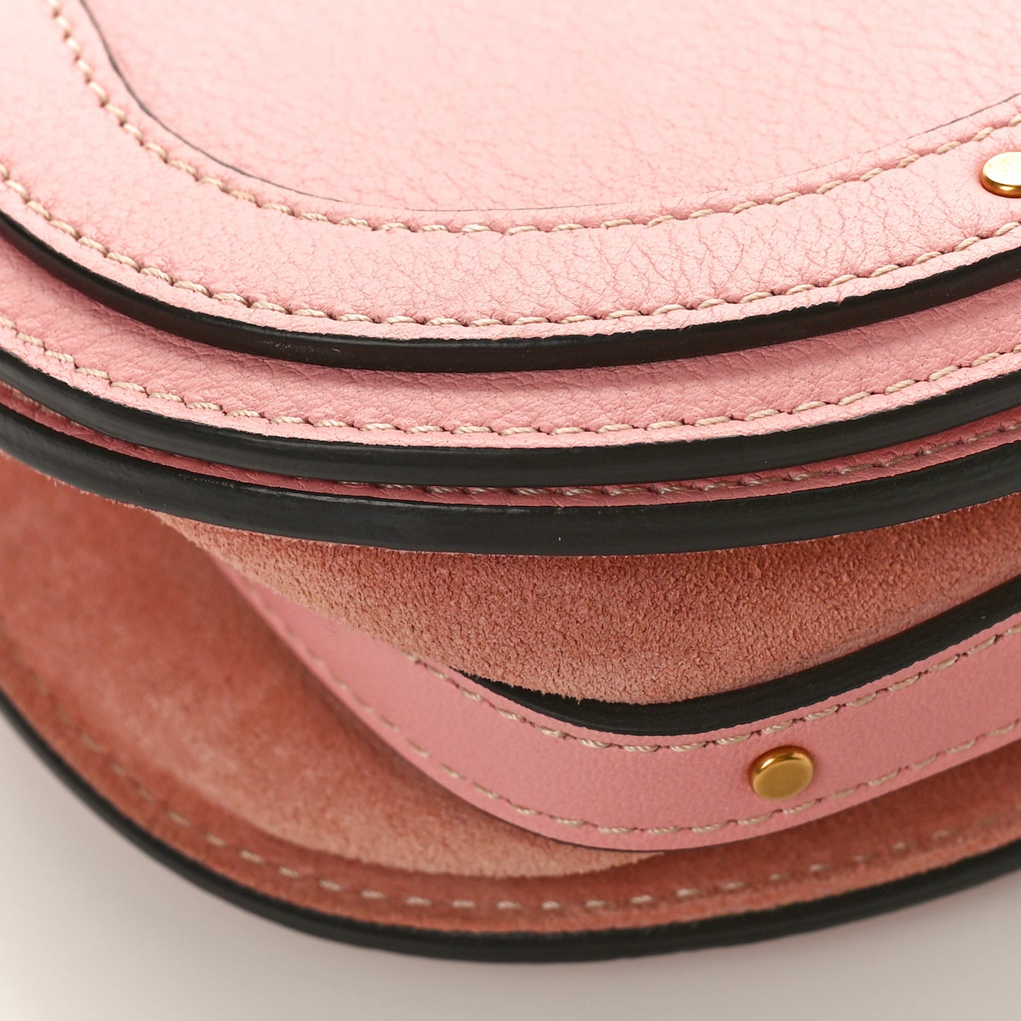 Calfskin Suede Small Nile Bracelet Bag Ideal Blush