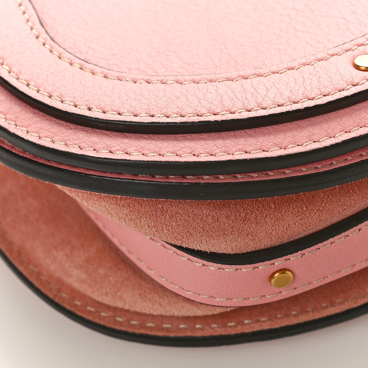 Chloe Calfskin Suede Small Nile Bracelet Bag Ideal Blush 7 of 8