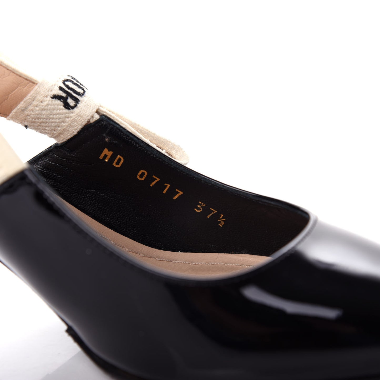 Patent Ribbon J'Adior Slingback 65mm Pumps 37.5 Black