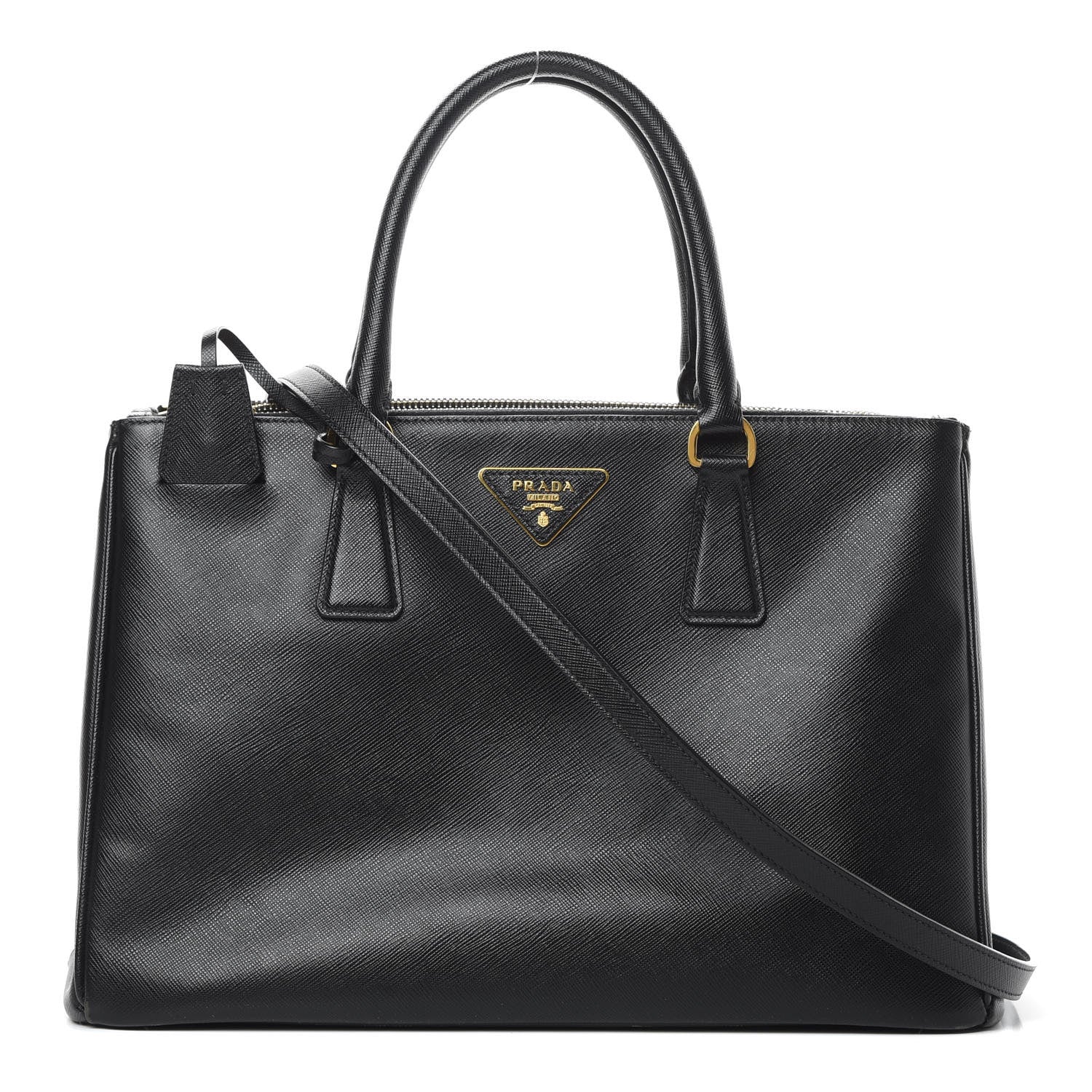Prada Saffiano Medium Galleria Double Zip Tote Black 1 of 17