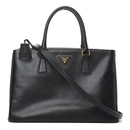 Prada Saffiano Medium Galleria Double Zip Tote Black 1 of 17