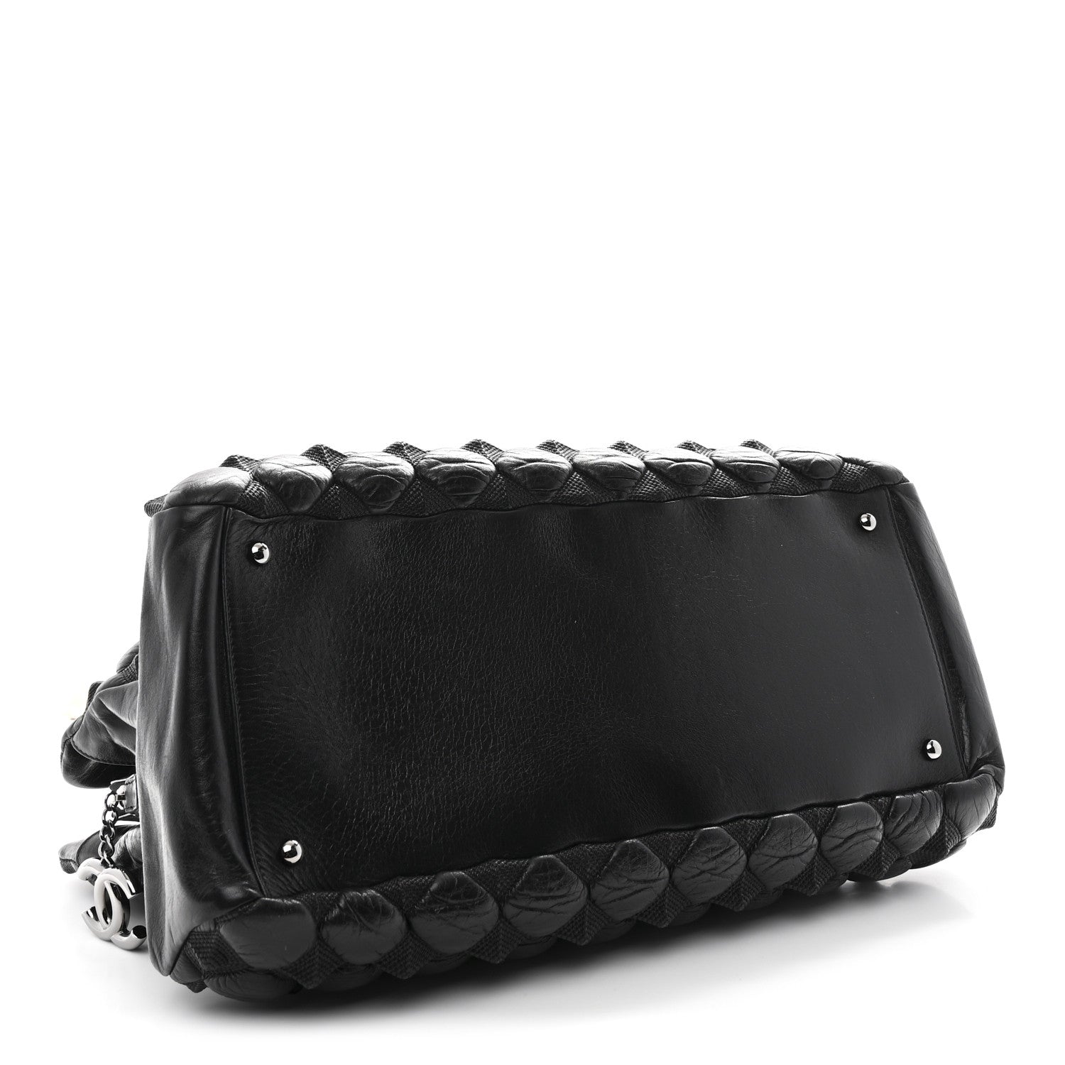 Chanel Glazed Lambskin Quilted Large Stravinsky Tote Black 4 of 12
