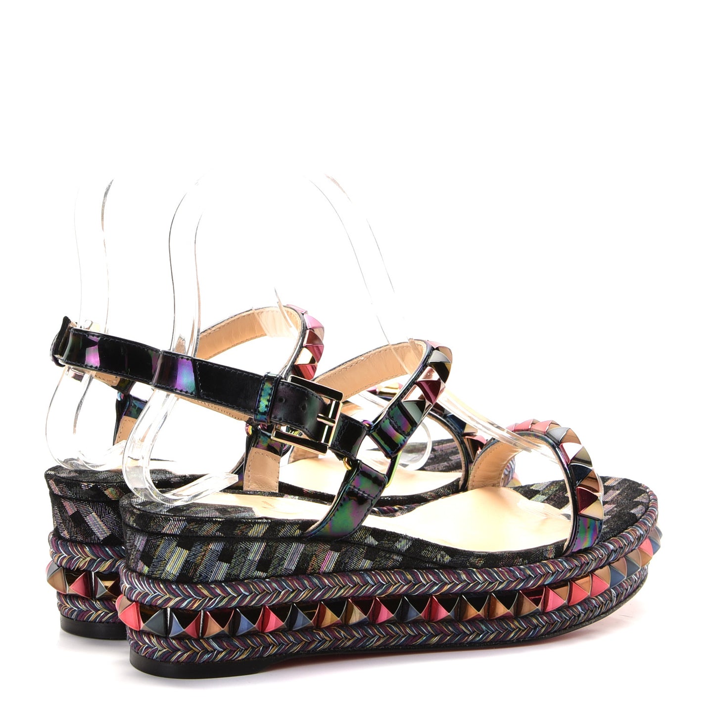 Patent Stellar Suede Cataclou 60 Platform Sandals 36 Multicolor