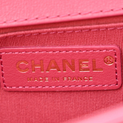 Chanel Calfskin Quilted Medium Top Handle Boy Flap Pink 6 of 14
