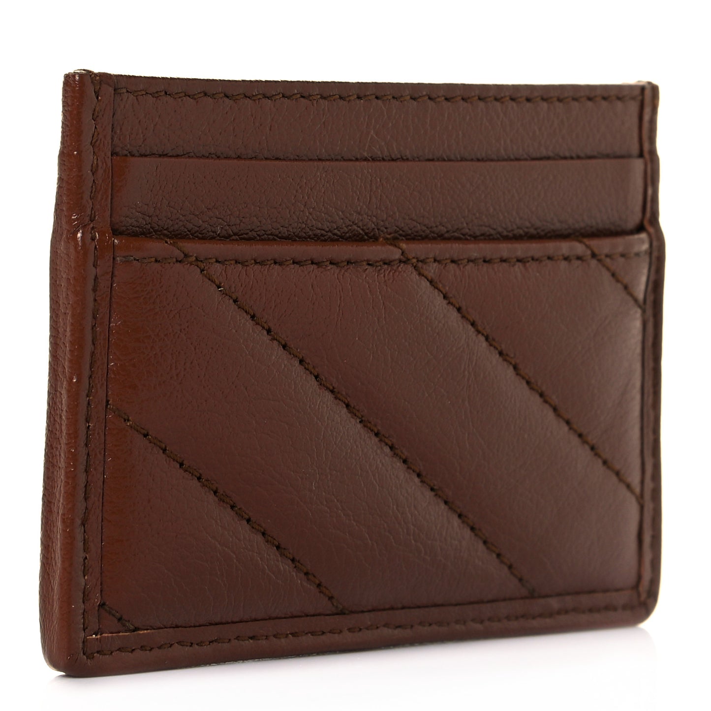 Azalea Calfskin Matelasse Diagonal GG Marmont Card Holder Cuir