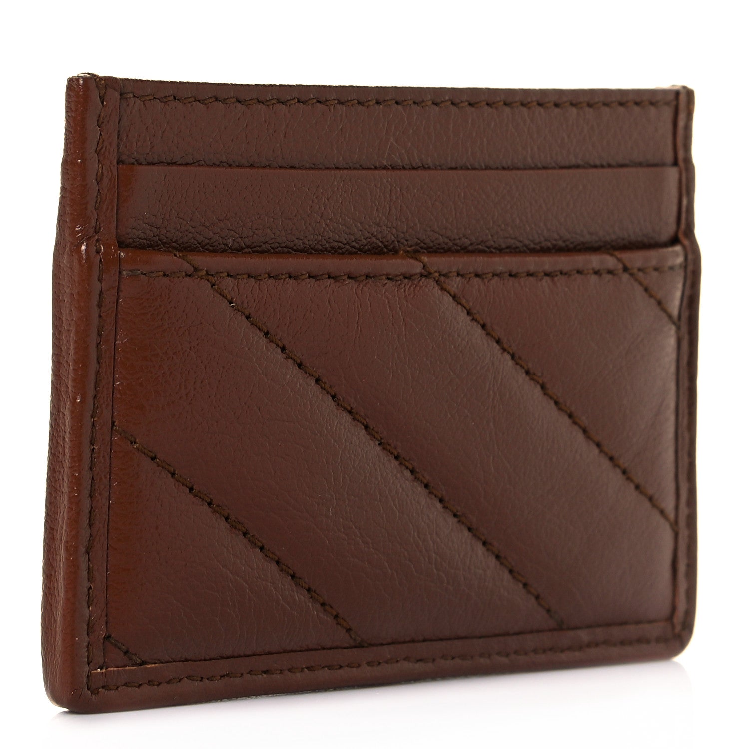 Gucci Azalea Calfskin Matelasse Diagonal GG Marmont Card Holder Cuir 3 of 8