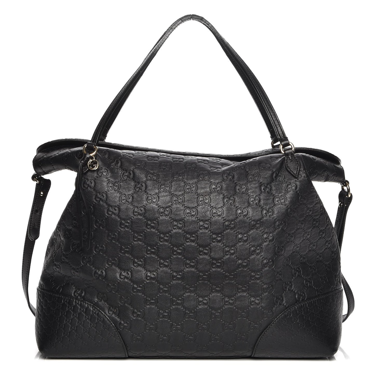 Guccissima Large Bree Foldover Tote Black