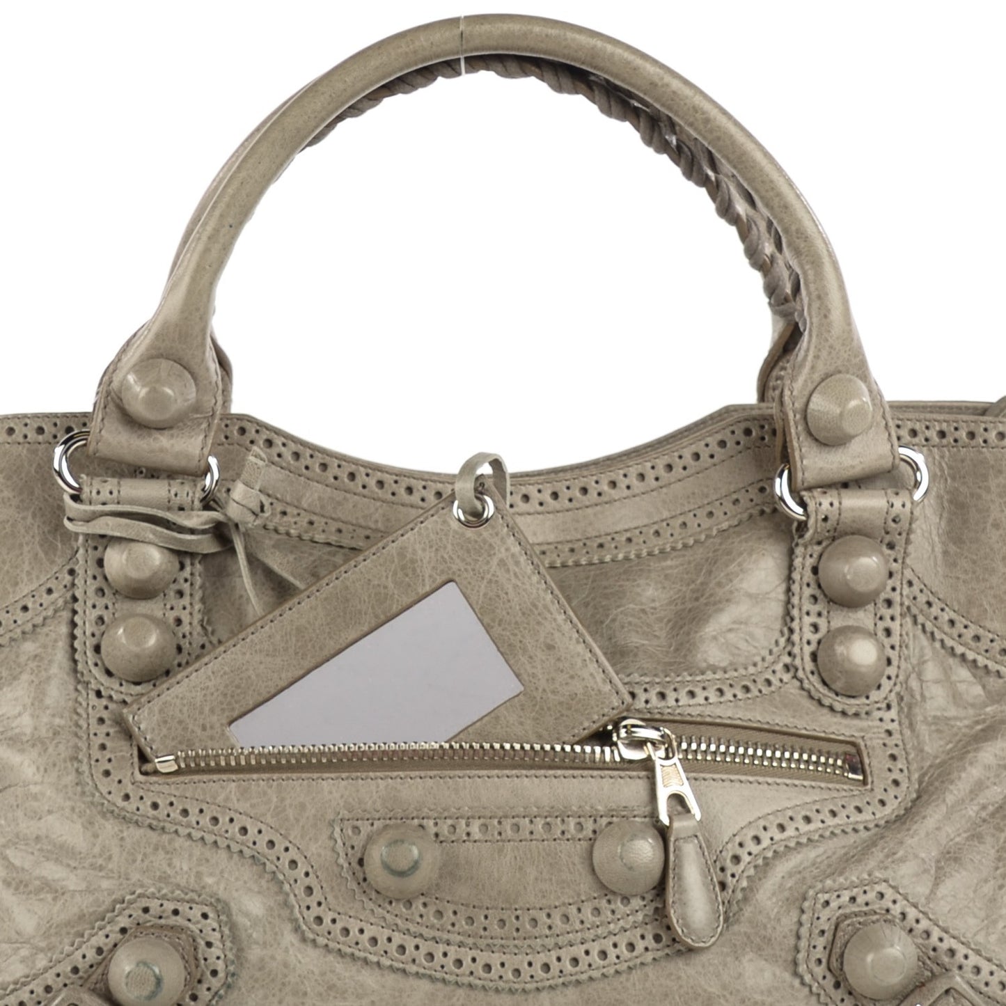 Agneau Giant Brogues Hardware City Argent