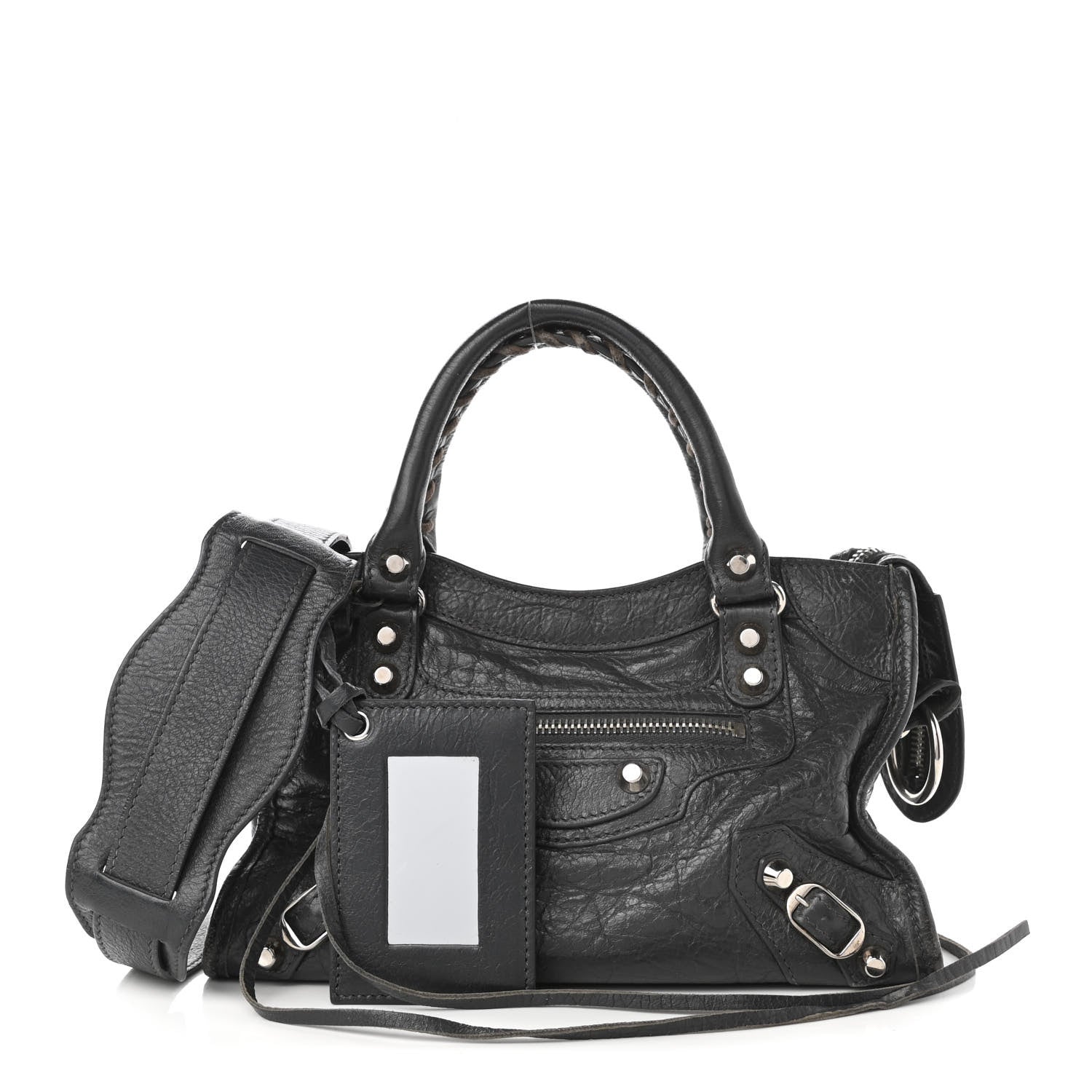 Balenciaga Agneau Classic Silver Hardware Mini City Gris Fossile 1 of 11