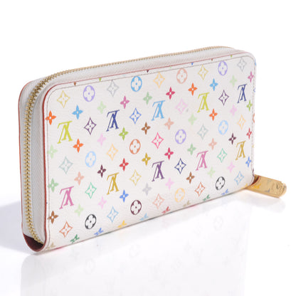 Louis Vuitton Monogram Multicolor Zippy Wallet White Eglantine 3 of 7