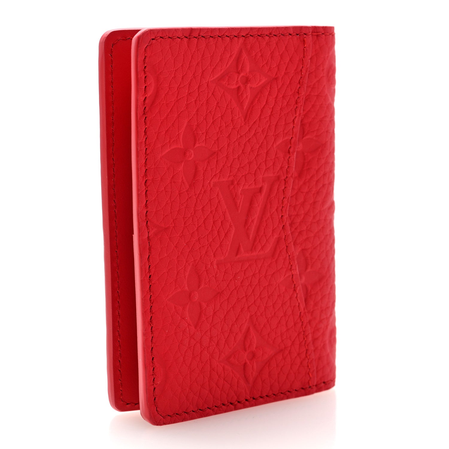 Louis Vuitton Taurillon Monogram Pocket Organizer Red 3 of 7