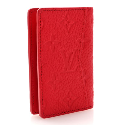 Louis Vuitton Taurillon Monogram Pocket Organizer Red 3 of 7