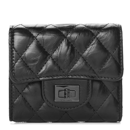 Chanel Aged Calfskin Quilted Reissue Compact Wallet So Black 1 of 10