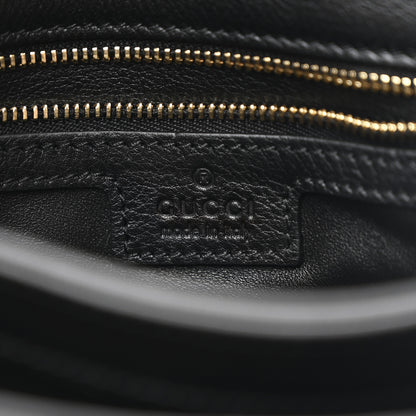 Gucci Roxy Calfskin Web Medium Studded Blondie Shoulder Flap Bag Black 6 of 10