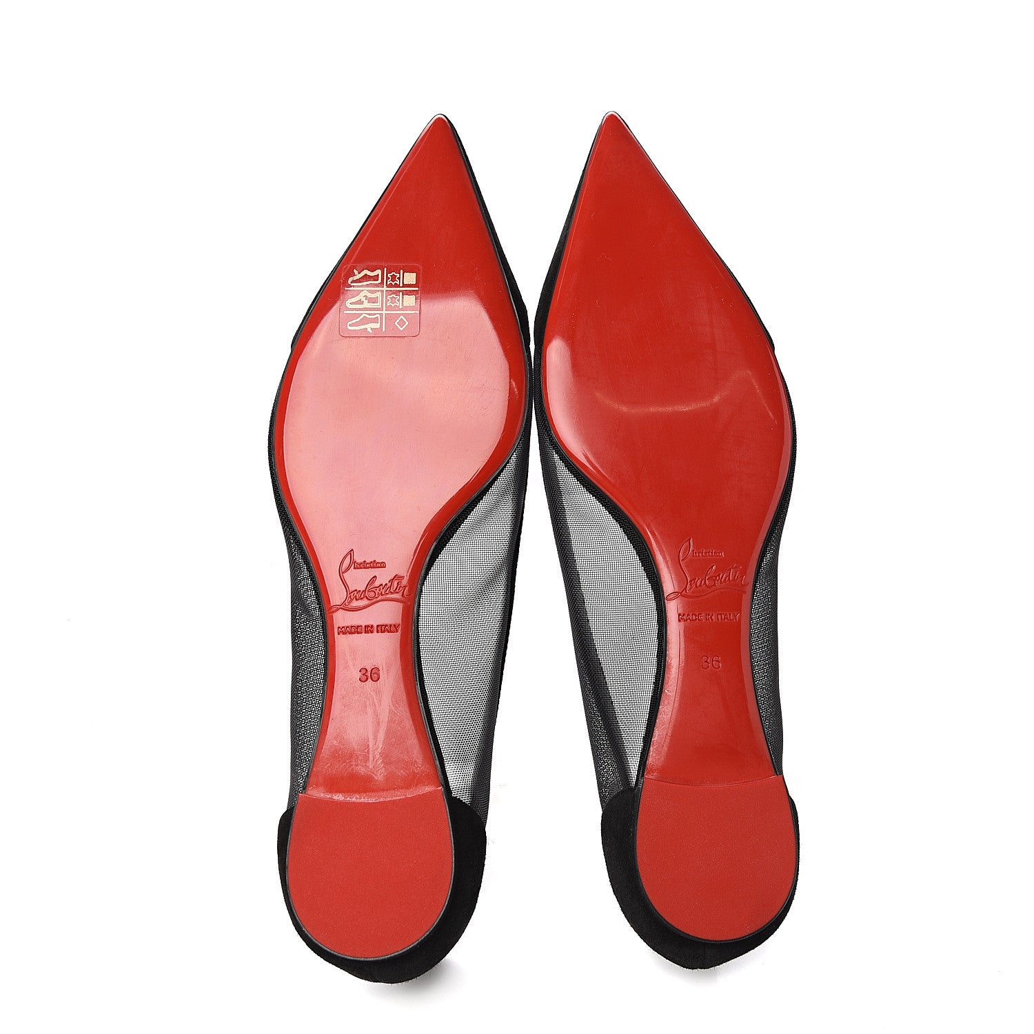Christian Louboutin Veau Velours Rete Galativi Flats 36 Black 5 of 7
